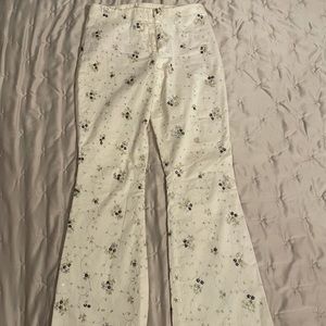 Vintage Sequin Design Bell Bottom Pants